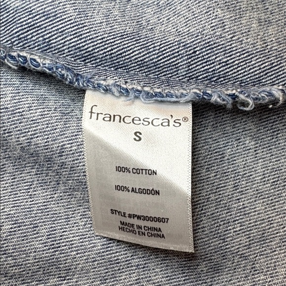 Francesca's Collections Light Blue Denim Jacket - Picture 5 of 8